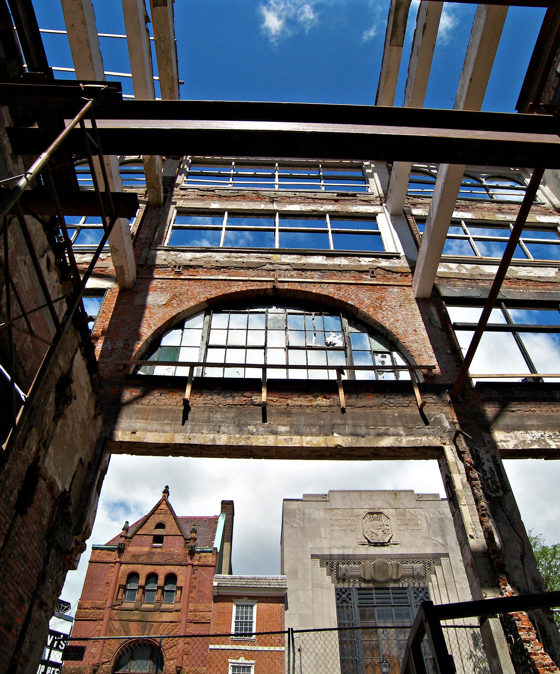 Queen Theater during construction