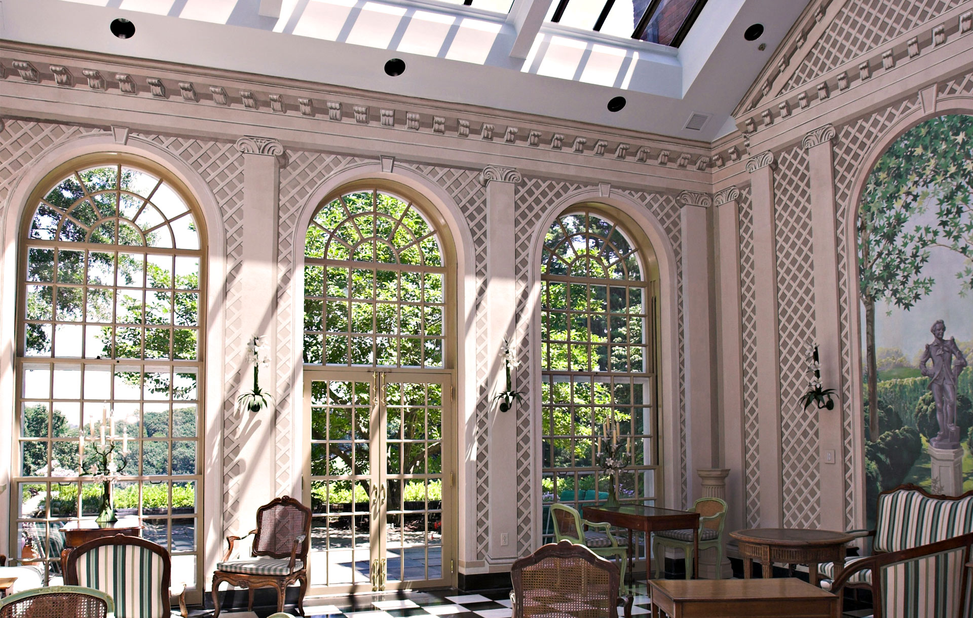 the sunroom at Mt Cuba Estate