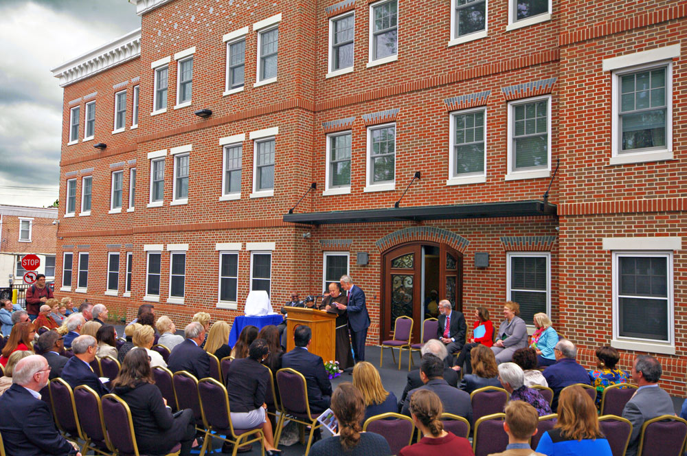 dedication of Sacred Heart Village building